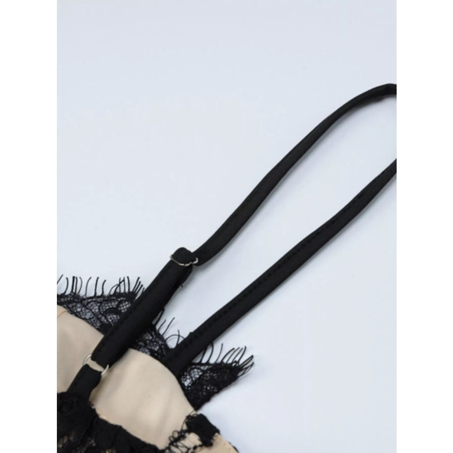 Lace Spaghetti Strap Mini Dress Apparel and Accessories