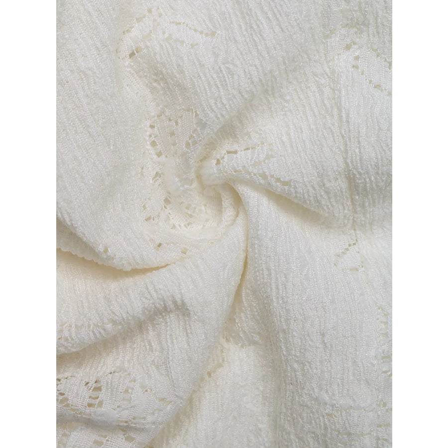 Lace Tie-Front Ruffle Hem Cami Apparel and Accessories