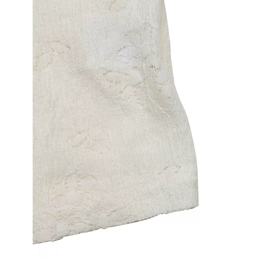 Lace Tie-Front Ruffle Hem Cami Apparel and Accessories