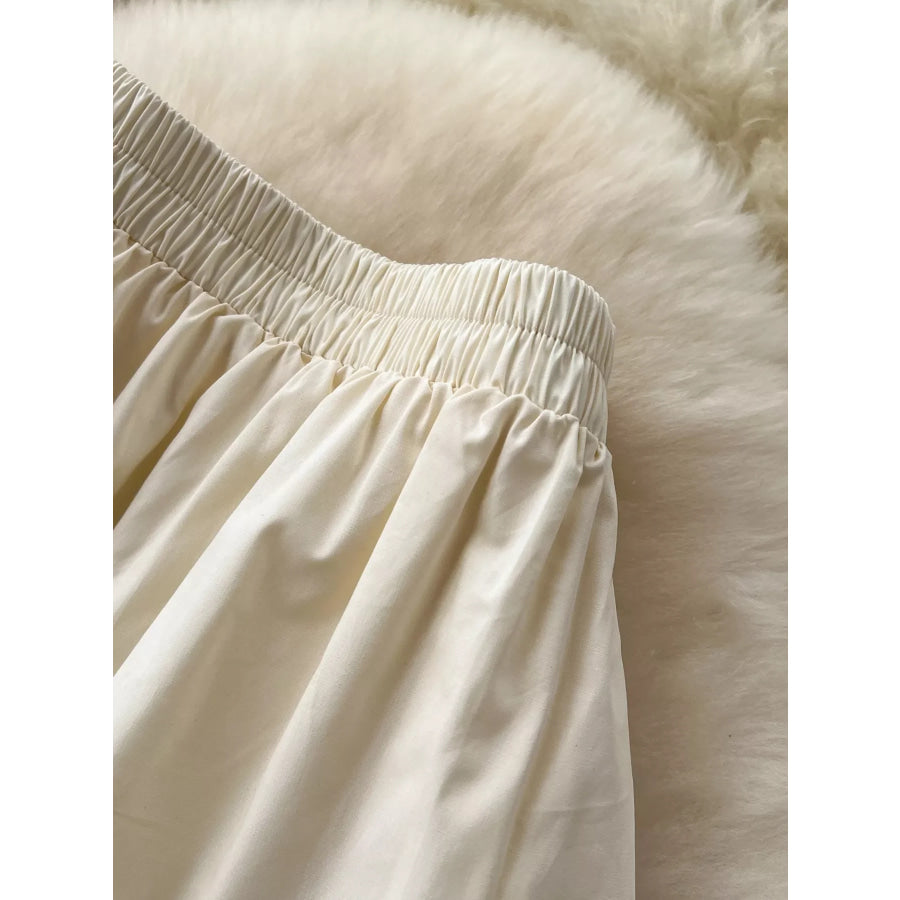 Lace Tiered Elastic Waist Skirt Apparel and Accessories