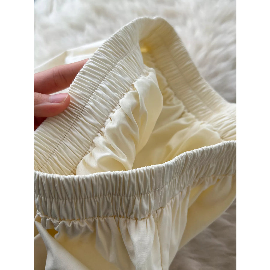 Lace Tiered Elastic Waist Skirt Apparel and Accessories