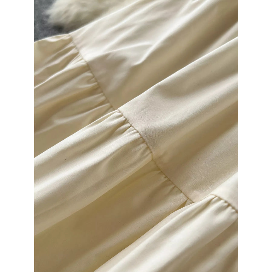 Lace Tiered Elastic Waist Skirt Apparel and Accessories