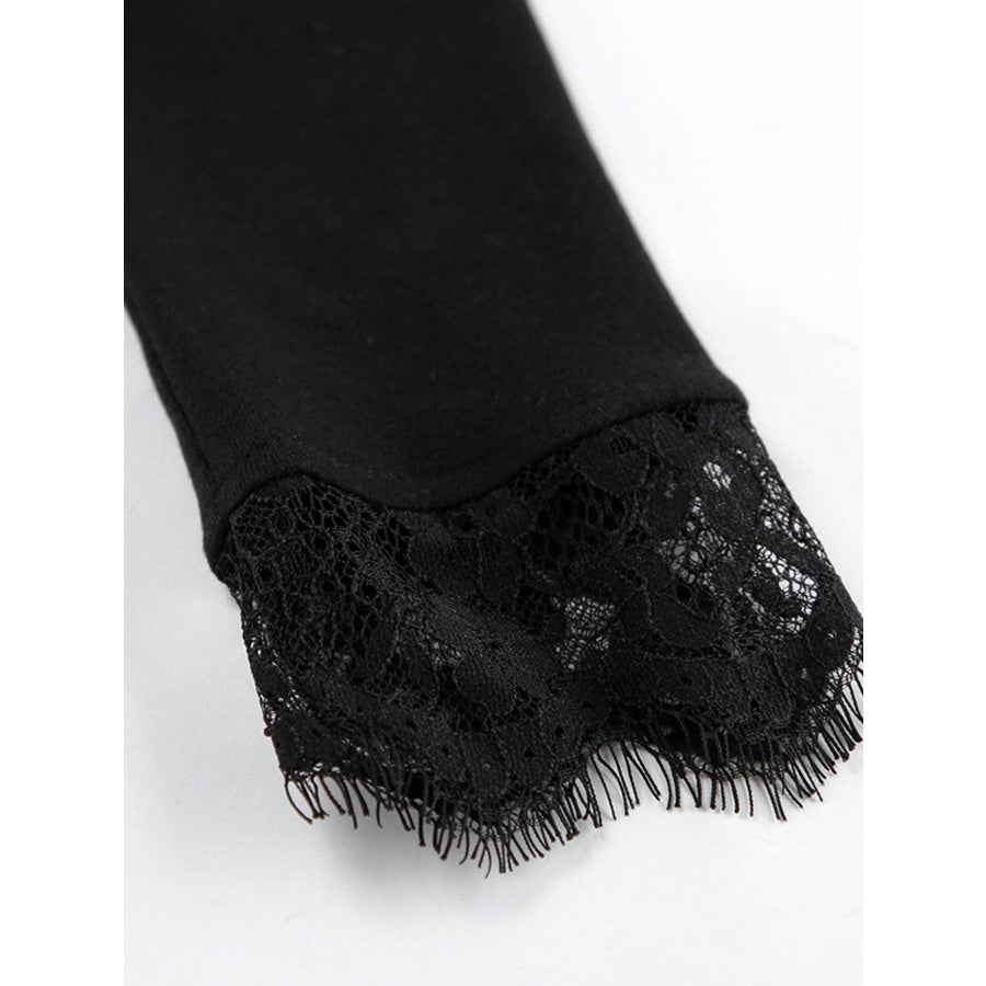 Lace Trim Bodycon Mini Dress Apparel and Accessories
