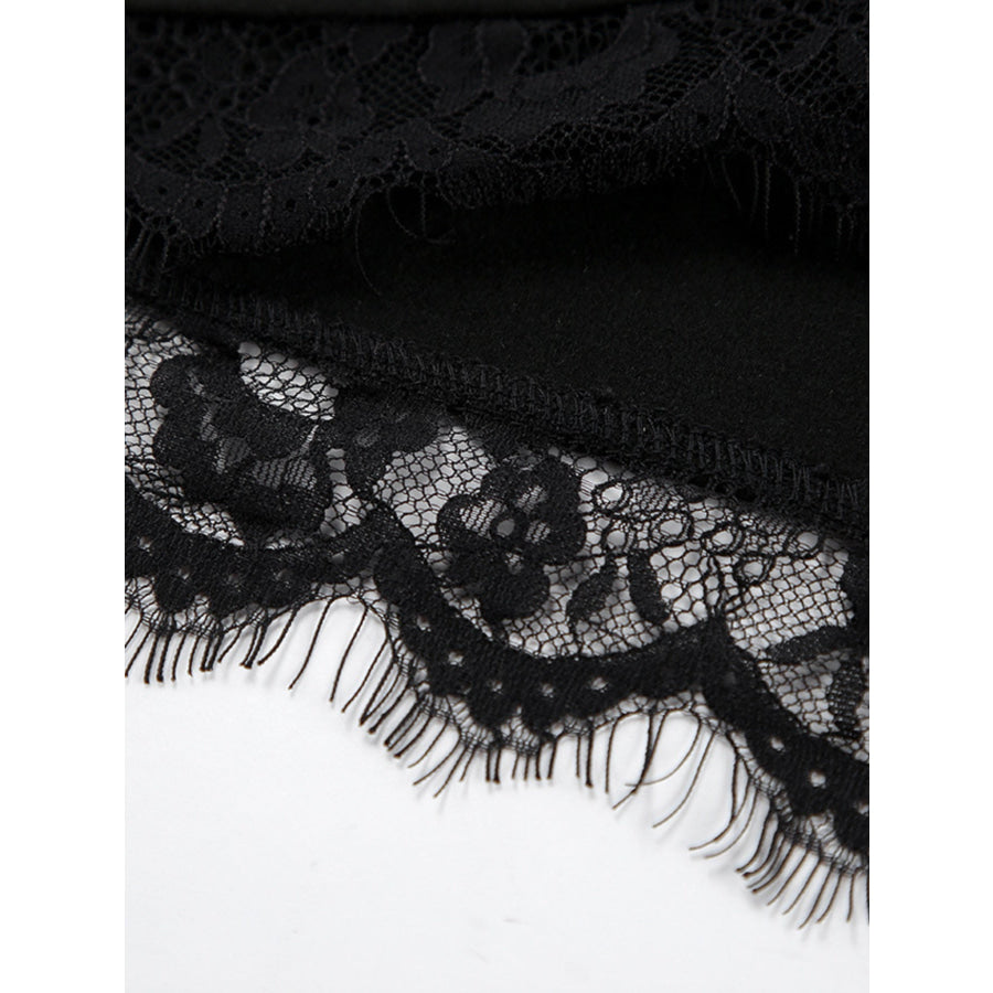 Lace Trim Bodycon Mini Dress Apparel and Accessories