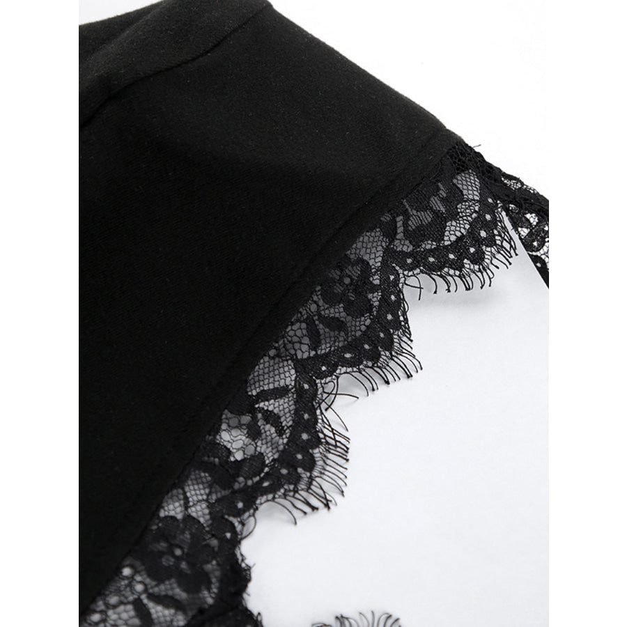 Lace Trim Bodycon Mini Dress Apparel and Accessories