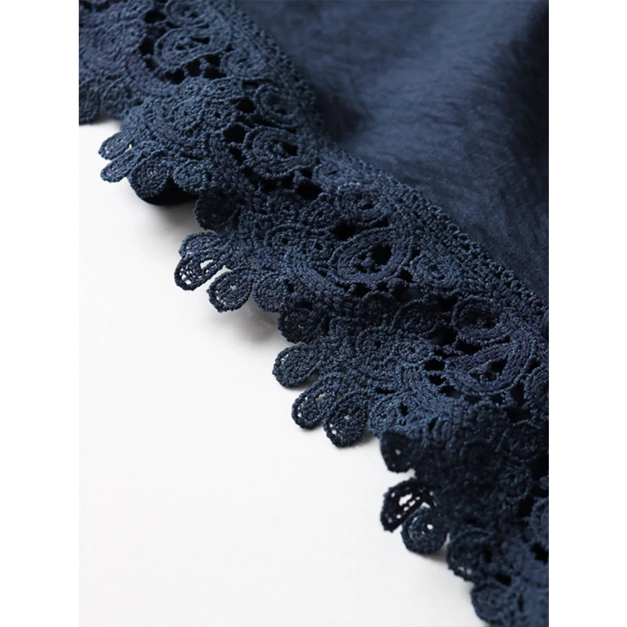Lace Trim Cami and Wide-Leg Pants Set Apparel and Accessories