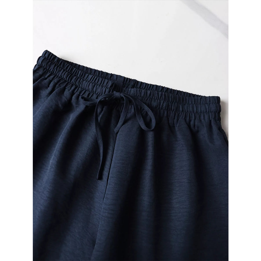 Lace Trim Cami and Wide-Leg Pants Set Apparel and Accessories