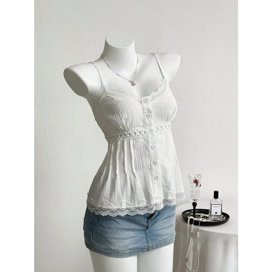 Lace Trim Cami Apparel and Accessories