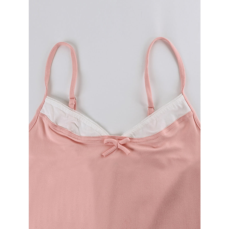 Lace Trim Cami & Pants Lounge Set Apparel and Accessories