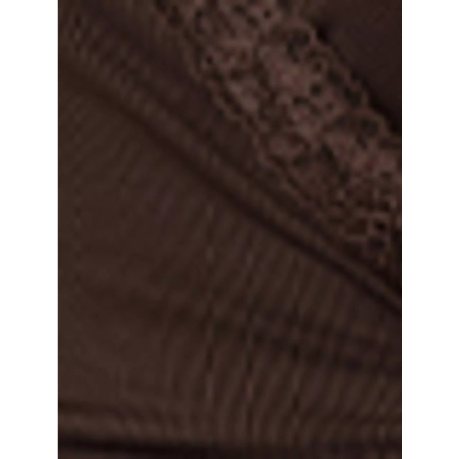 Lace Trim Flare Sleeve Blouse Apparel and Accessories