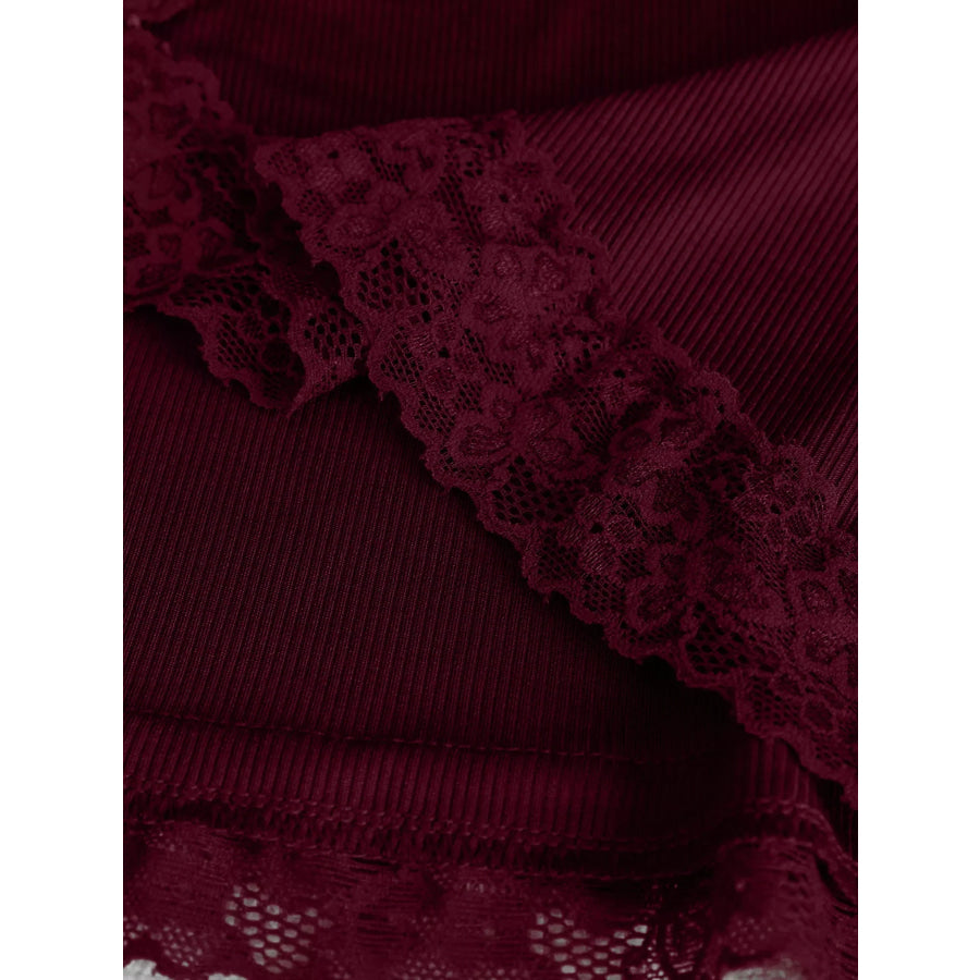 Lace Trim Flare Sleeve Blouse Apparel and Accessories