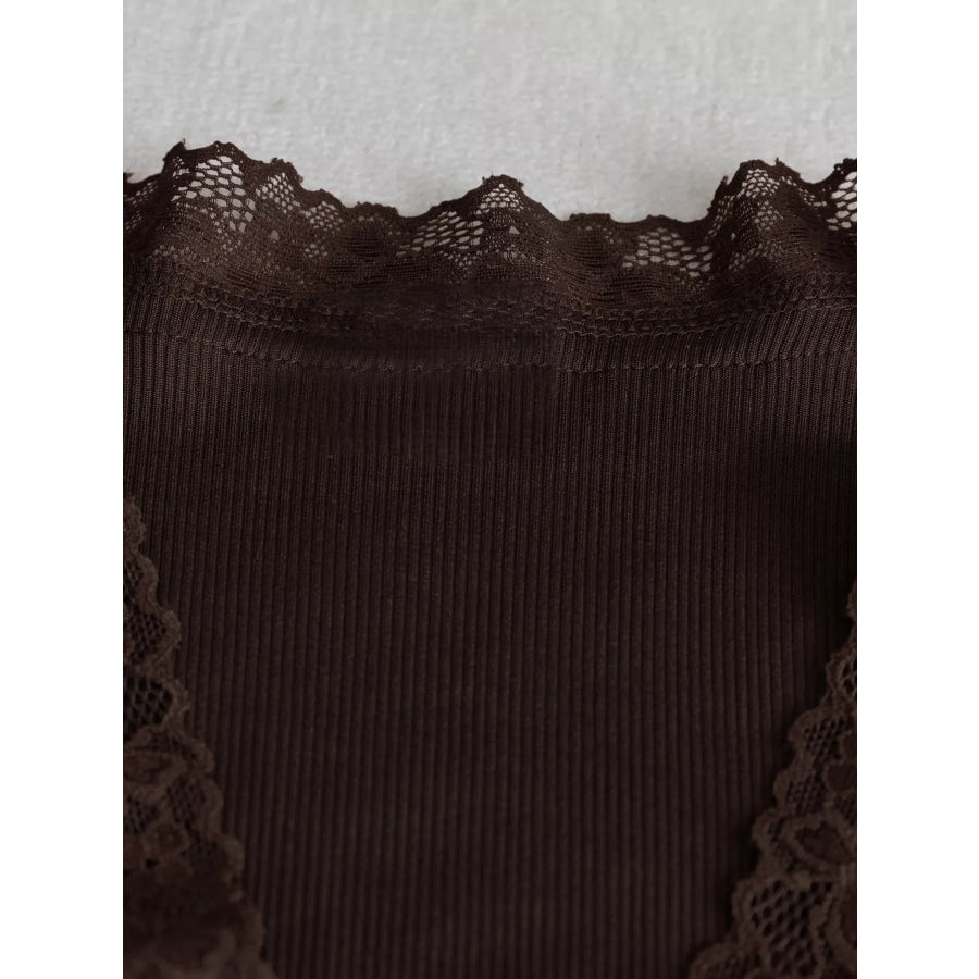 Lace Trim Flare Sleeve Blouse Apparel and Accessories
