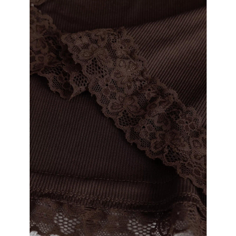 Lace Trim Flare Sleeve Blouse Apparel and Accessories
