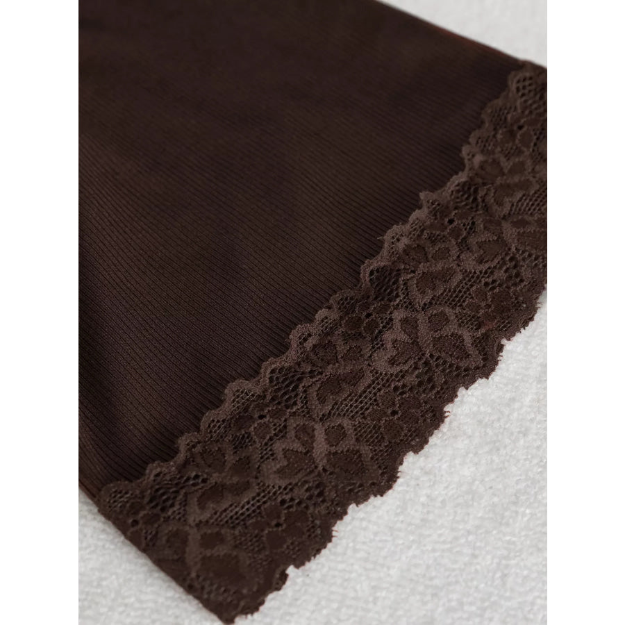 Lace Trim Flare Sleeve Blouse Apparel and Accessories