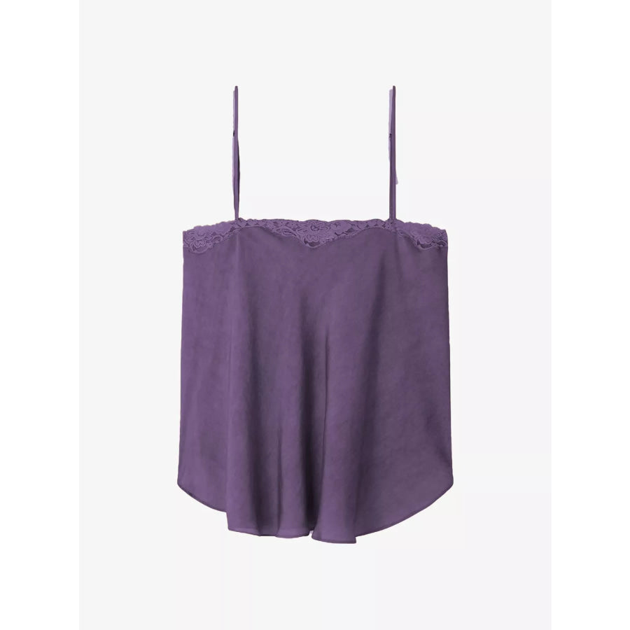 Lace Trim Flowy Cami Top Apparel and Accessories