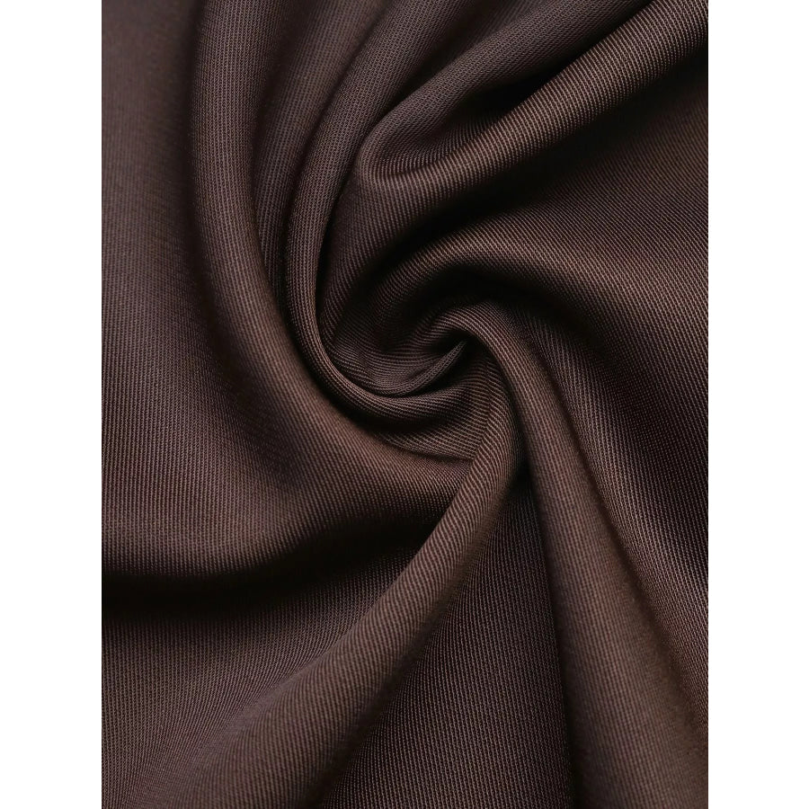 Lace Trim Long Sleeve Satin Blouse Apparel and Accessories