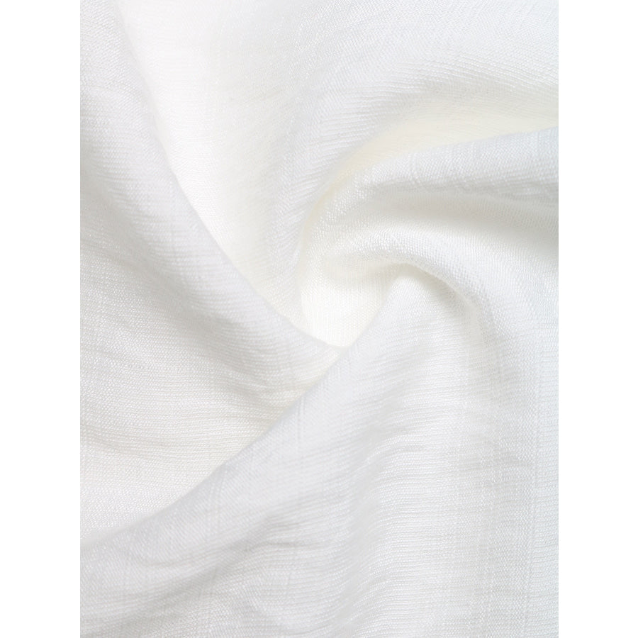 Lace Trim Notched Blouse Apparel and Accessories