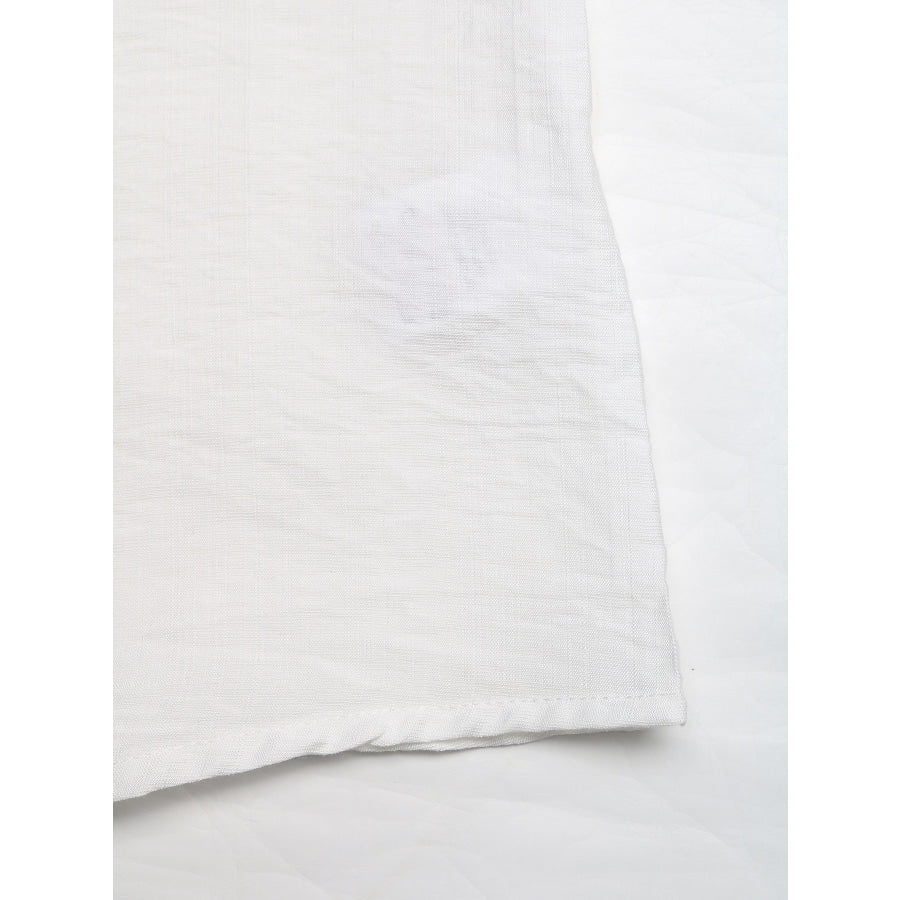 Lace Trim Notched Blouse Apparel and Accessories