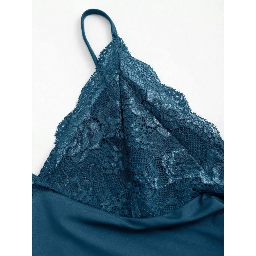 Lace Trim Ruched Mermaid Dress Apparel and Accessories