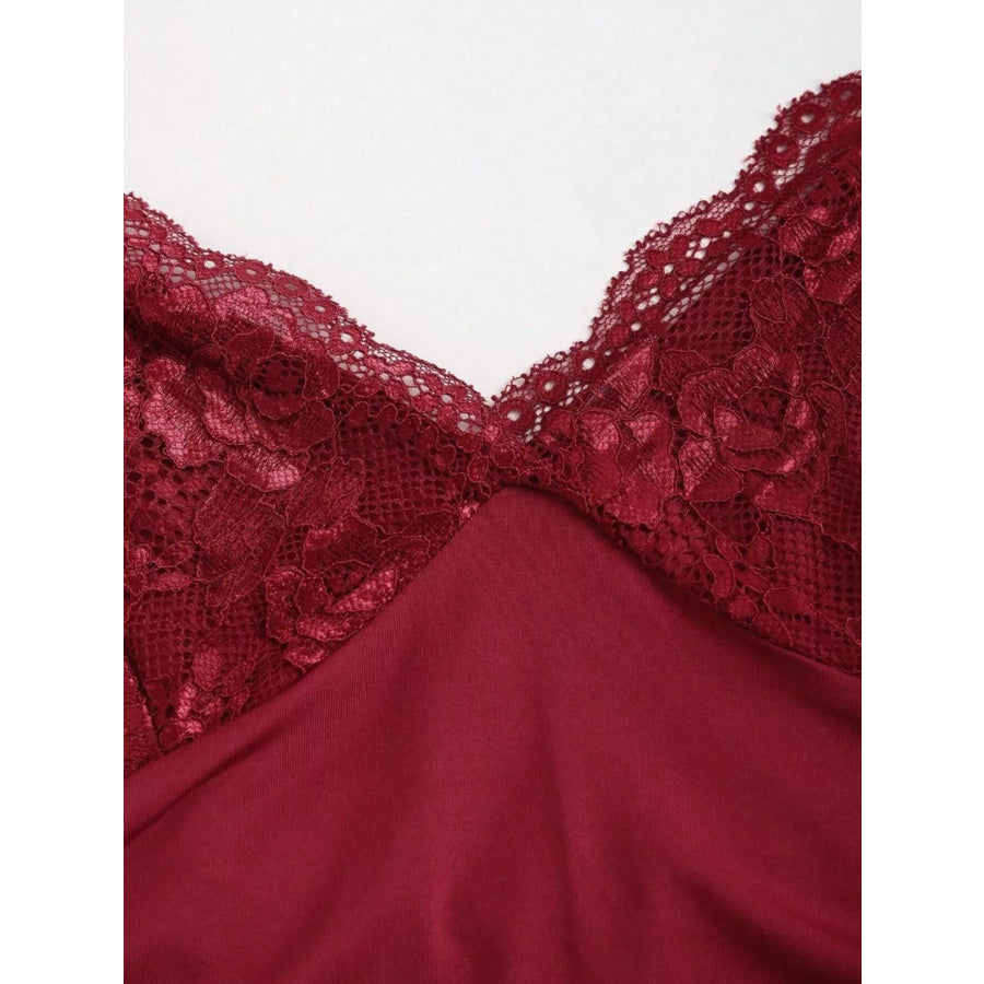 Lace Trim Ruched Mermaid Dress Apparel and Accessories