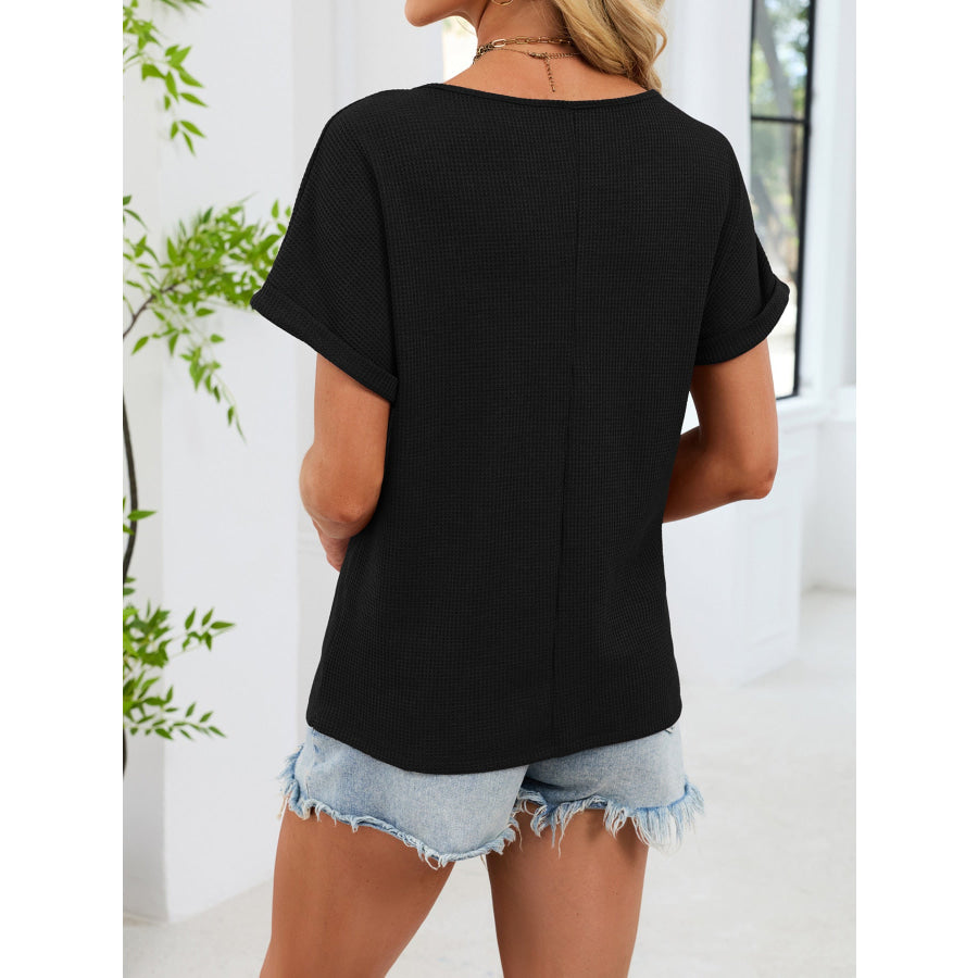 Lace Trim Short Sleeve T-Shirt Apparel and Accessories