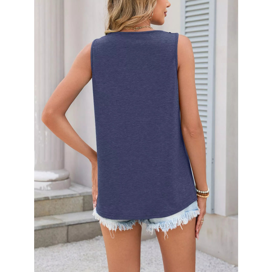 Lace Trim Sleeveless Tank Top Apparel and Accessories