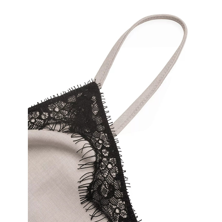 Lace Trim Twist Front Cami Apparel and Accessories