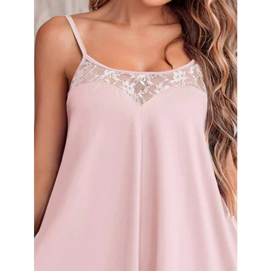 Lace Trimmed Flowy Cami Dress Apparel and Accessories