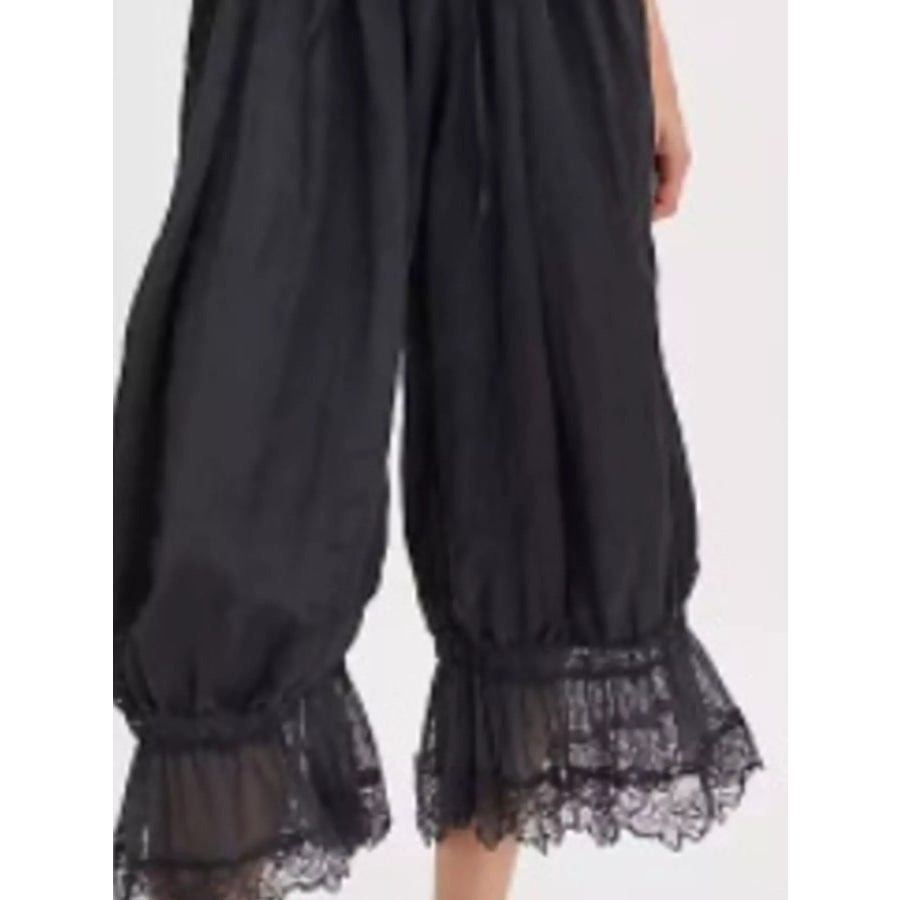 Lace Trimmed Lounge Pants Apparel and Accessories