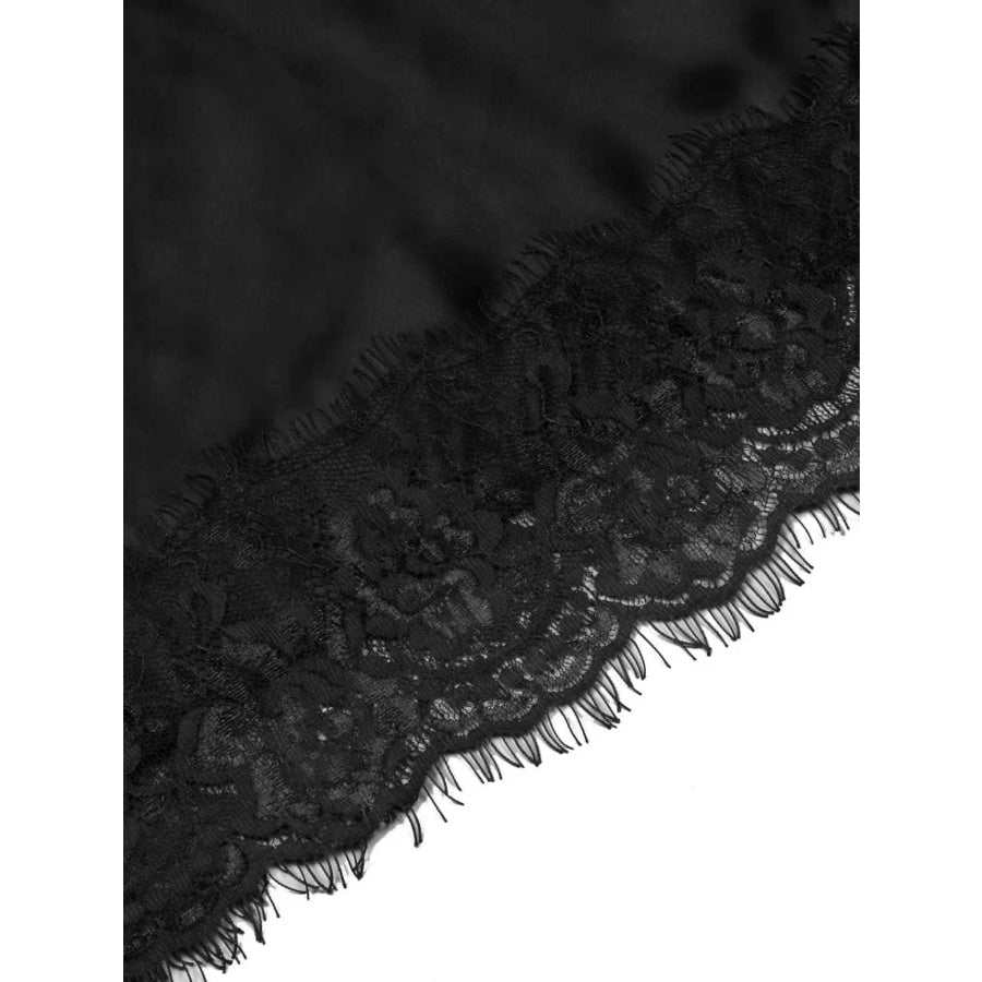 Lace Trimmed Satin Cami Apparel and Accessories