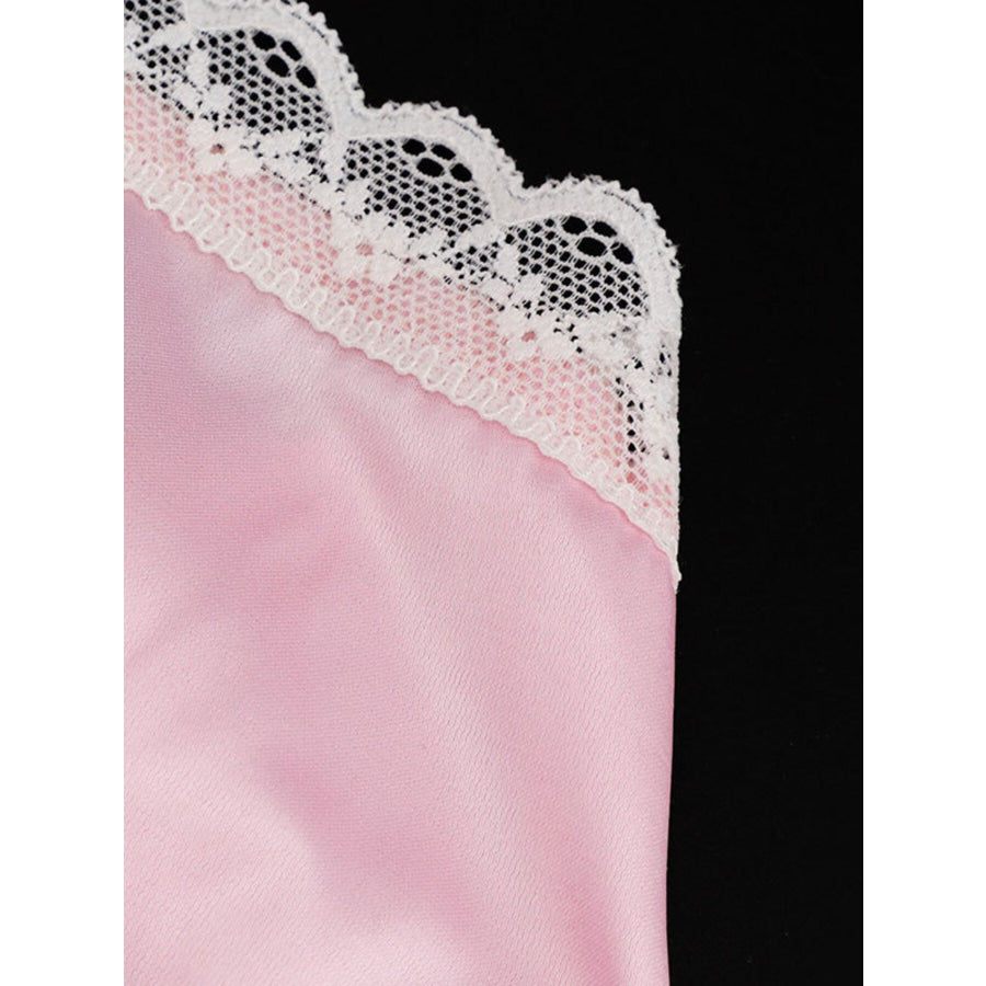 Lace Trimmed Satin Cami Apparel and Accessories