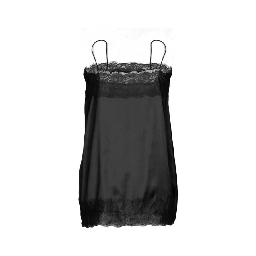Lace Trimmed Satin Cami Apparel and Accessories