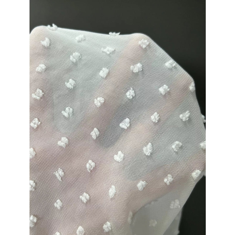 Lace Trimmed Swiss Dot Shirt Apparel and Accessories