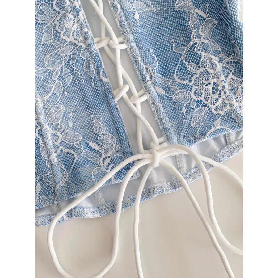 Lace Trimmed Tube Top Apparel and Accessories