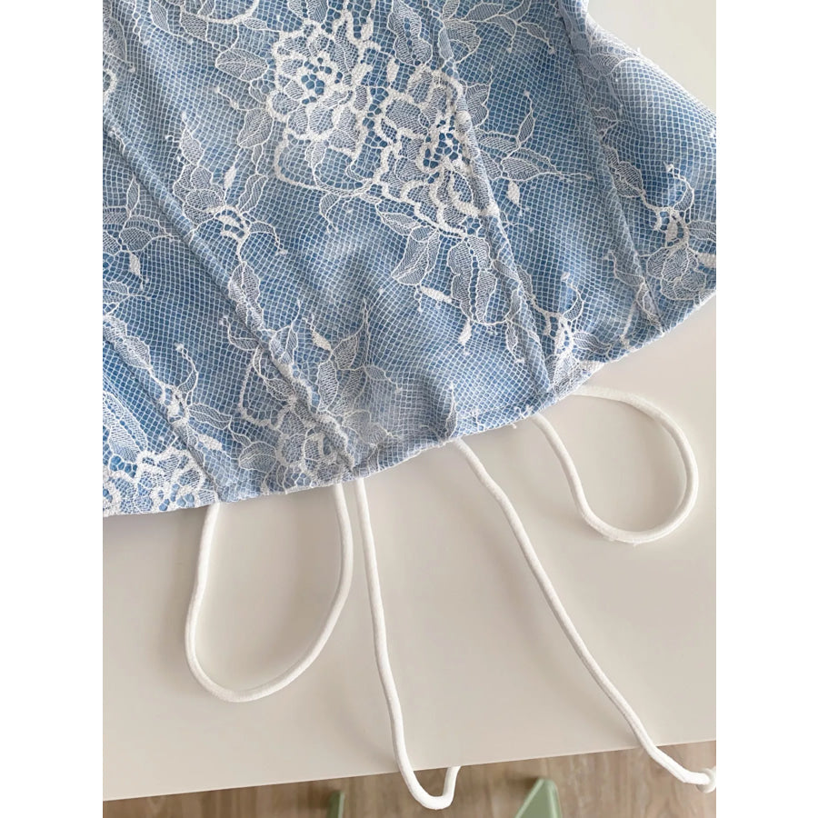 Lace Trimmed Tube Top Apparel and Accessories