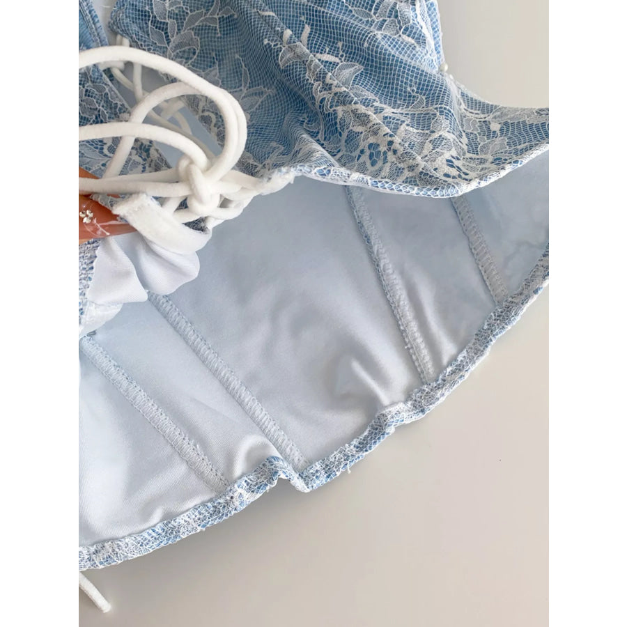 Lace Trimmed Tube Top Apparel and Accessories