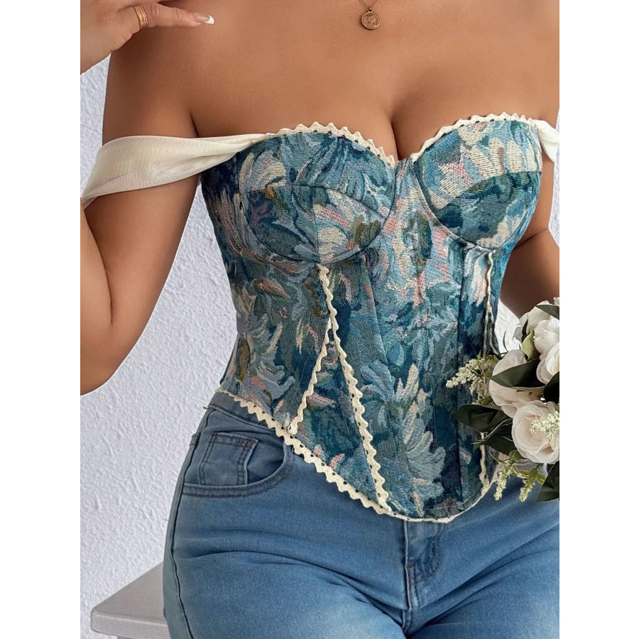 Lace Up Back Printed Cami Apparel and Accessories