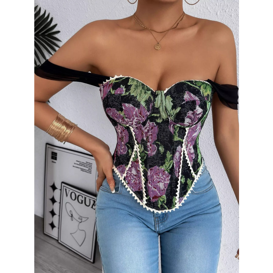 Lace Up Back Printed Cami Apparel and Accessories
