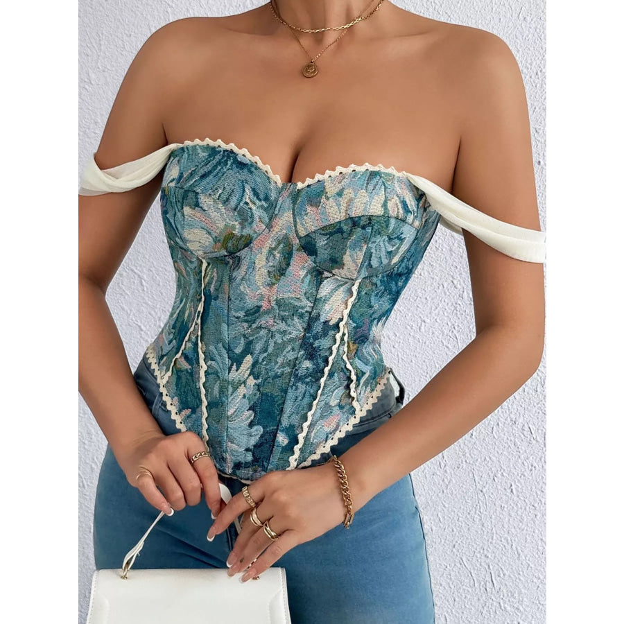 Lace Up Back Printed Cami Apparel and Accessories