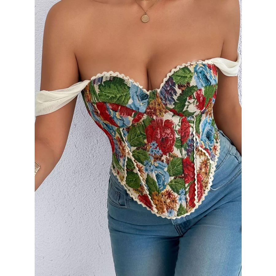 Lace Up Back Printed Cami Apparel and Accessories