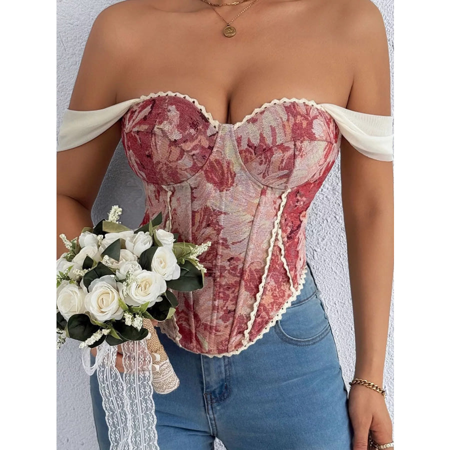 Lace Up Back Printed Cami Apparel and Accessories