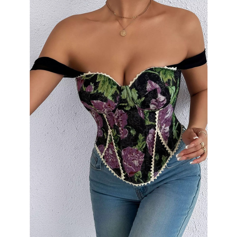 Lace Up Back Printed Cami Apparel and Accessories
