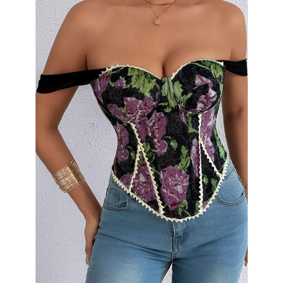 Lace Up Back Printed Cami Apparel and Accessories