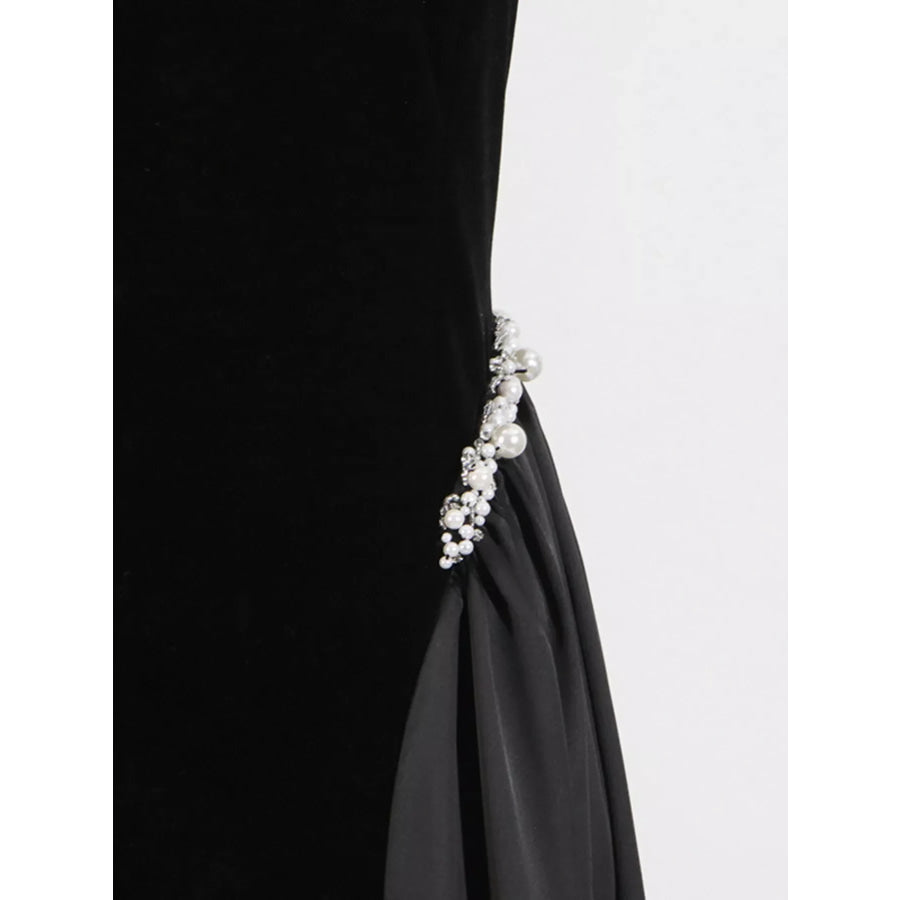 Lace Up Back Tube Maxi Dress Apparel and Accessories