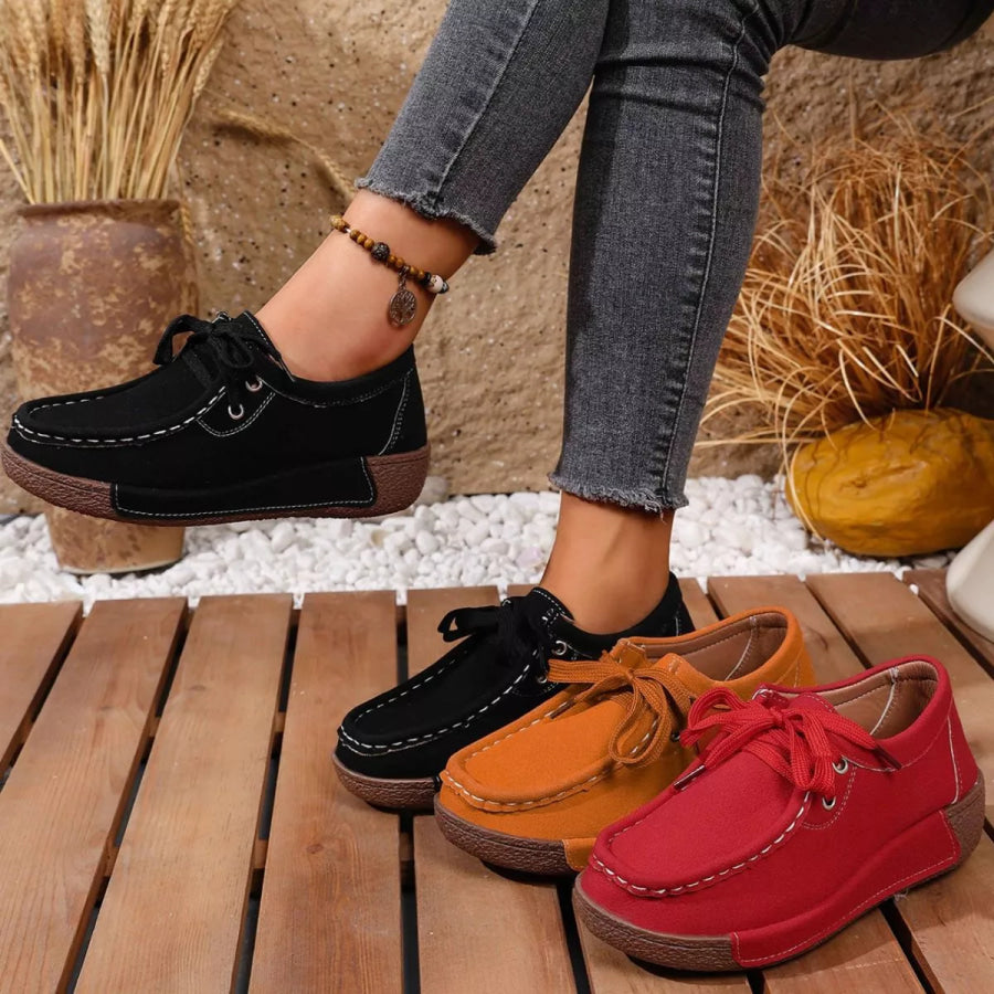 Lace-Up Casual Loafers Apparel and Accessories