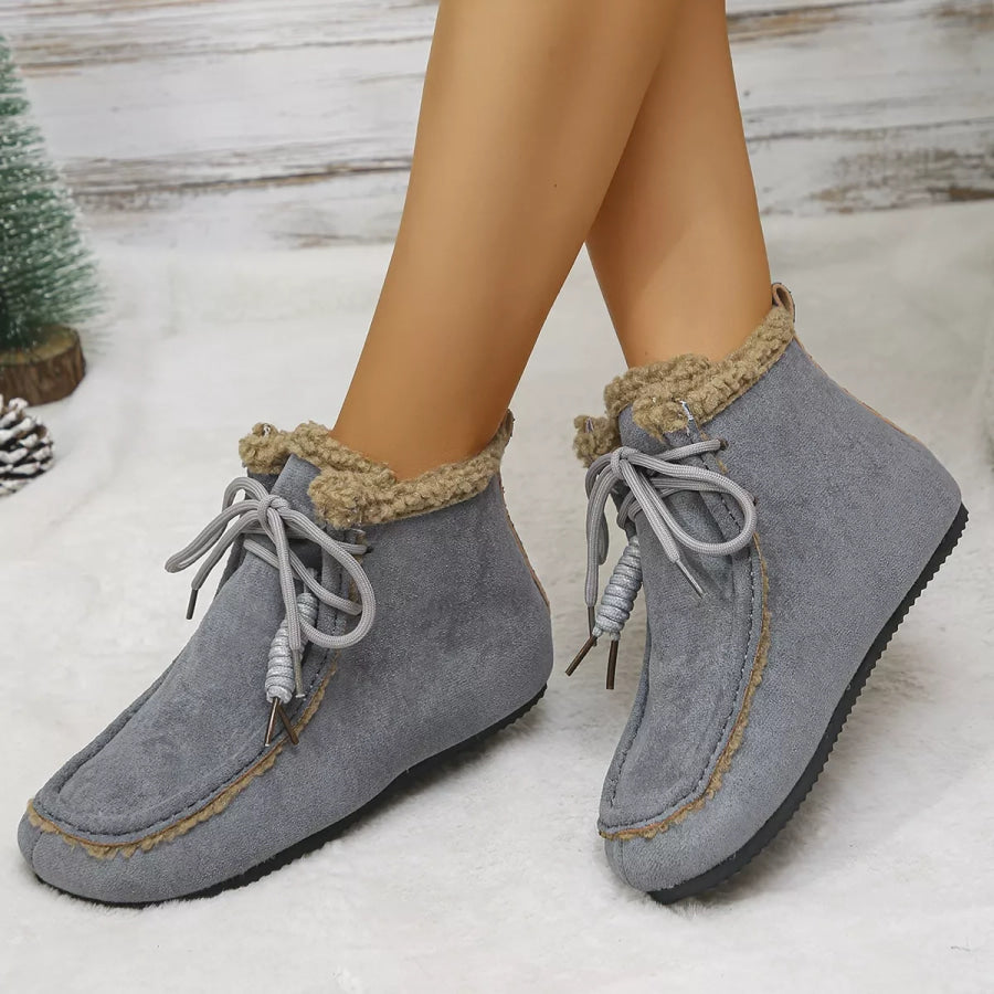 Lace Up Flats Ankle Boots Apparel and Accessories