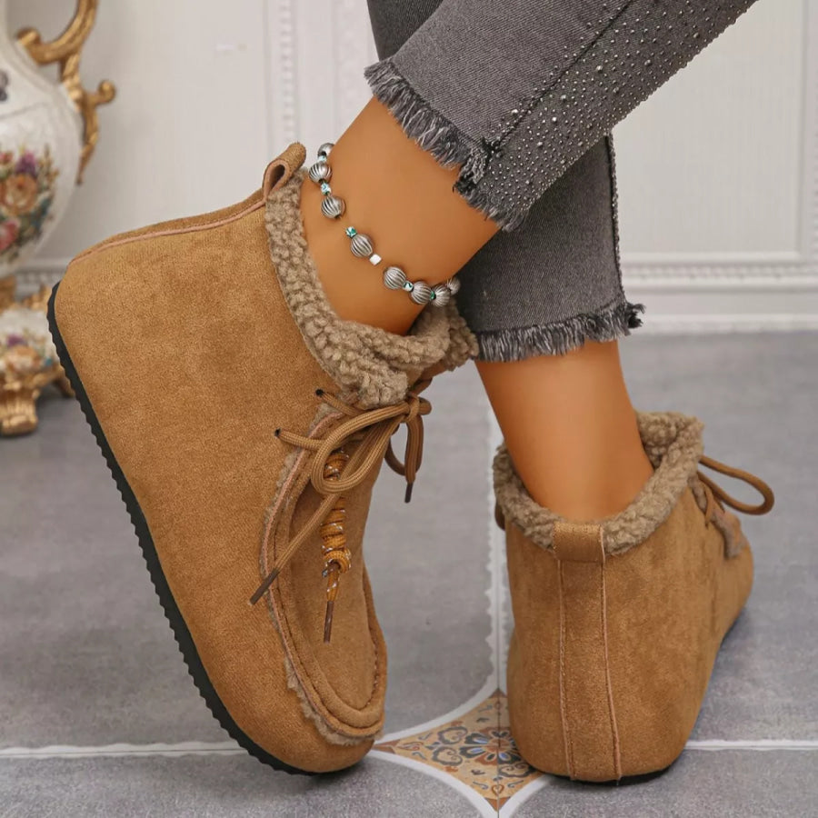 Lace Up Flats Ankle Boots Apparel and Accessories