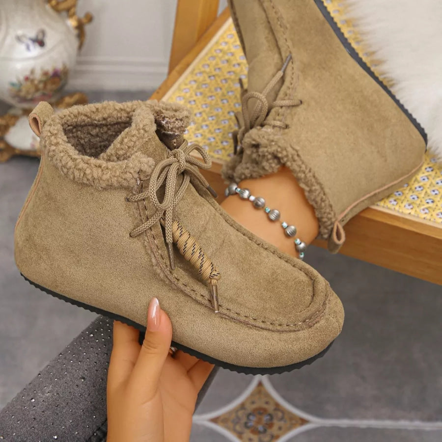 Lace Up Flats Ankle Boots Apparel and Accessories