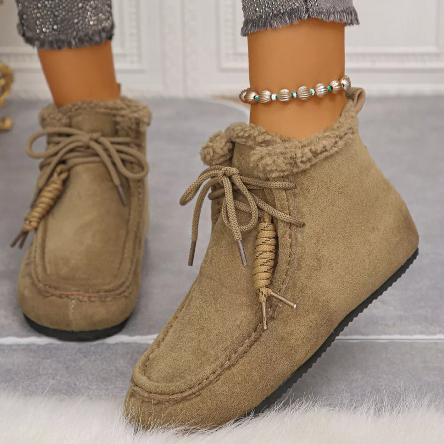 Lace Up Flats Ankle Boots Apparel and Accessories
