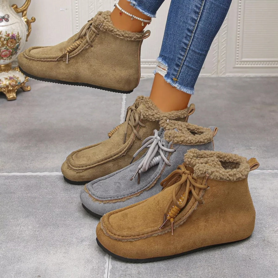 Lace Up Flats Ankle Boots Apparel and Accessories